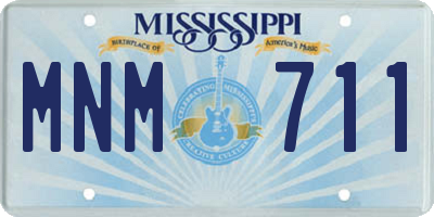 MS license plate MNM711