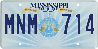 MS license plate MNM714