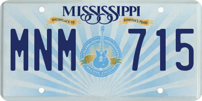 MS license plate MNM715