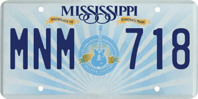 MS license plate MNM718