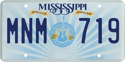 MS license plate MNM719
