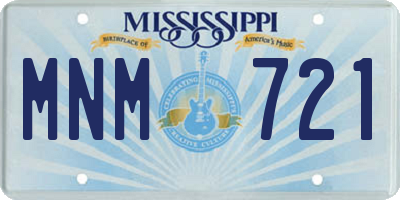 MS license plate MNM721