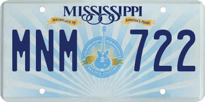 MS license plate MNM722