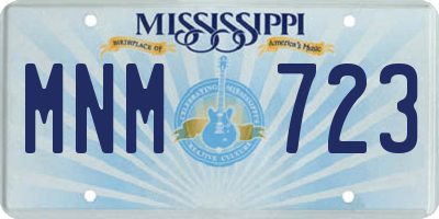 MS license plate MNM723
