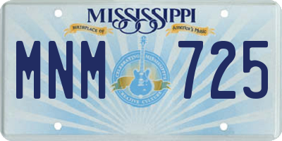 MS license plate MNM725