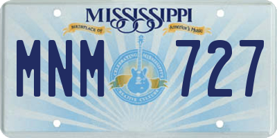 MS license plate MNM727