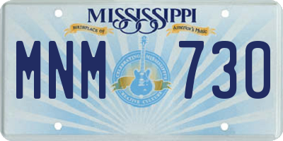 MS license plate MNM730
