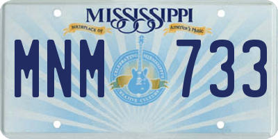 MS license plate MNM733