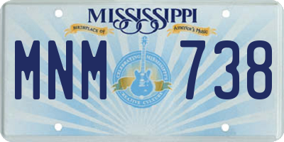 MS license plate MNM738