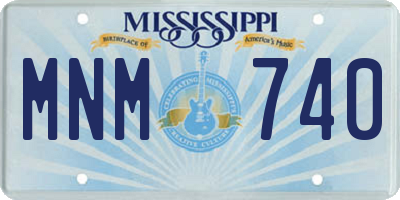 MS license plate MNM740