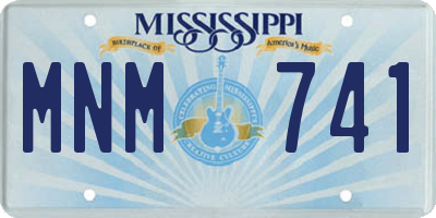 MS license plate MNM741