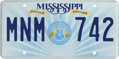 MS license plate MNM742