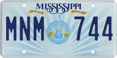 MS license plate MNM744