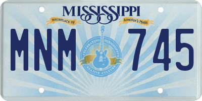 MS license plate MNM745