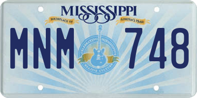 MS license plate MNM748