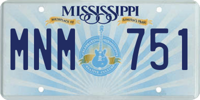 MS license plate MNM751