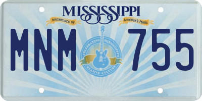 MS license plate MNM755