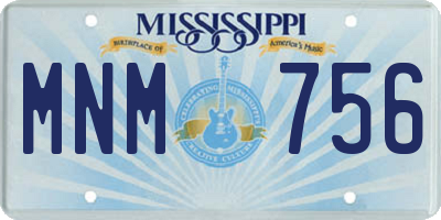 MS license plate MNM756