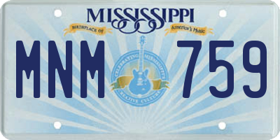 MS license plate MNM759