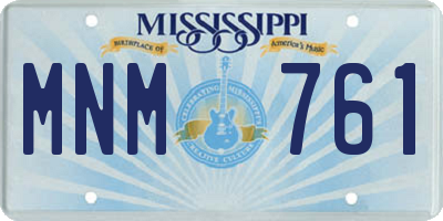 MS license plate MNM761