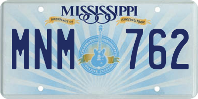 MS license plate MNM762