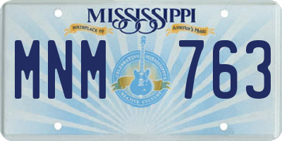 MS license plate MNM763