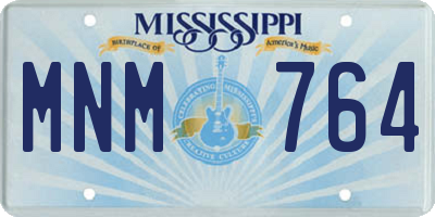 MS license plate MNM764