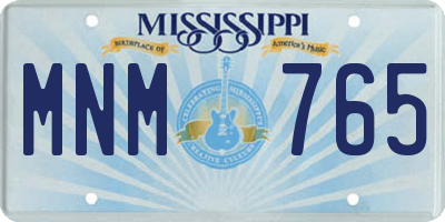 MS license plate MNM765