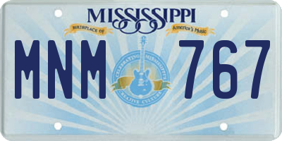 MS license plate MNM767