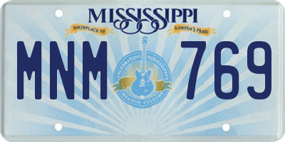 MS license plate MNM769