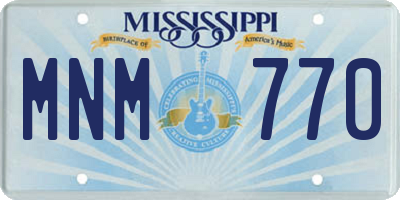 MS license plate MNM770