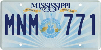 MS license plate MNM771