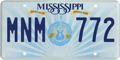 MS license plate MNM772