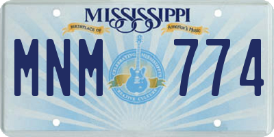 MS license plate MNM774