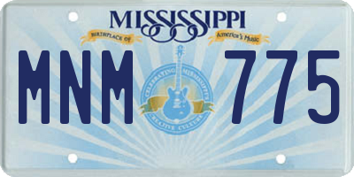 MS license plate MNM775