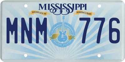MS license plate MNM776