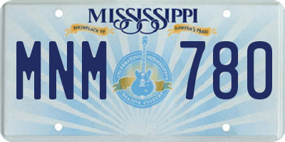 MS license plate MNM780