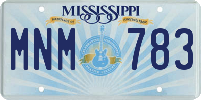 MS license plate MNM783