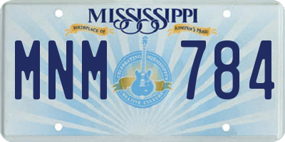 MS license plate MNM784