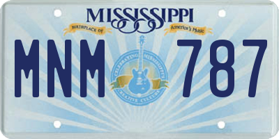 MS license plate MNM787