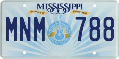 MS license plate MNM788