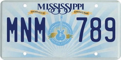 MS license plate MNM789