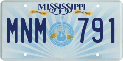 MS license plate MNM791