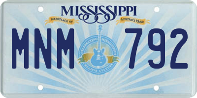 MS license plate MNM792