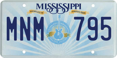 MS license plate MNM795