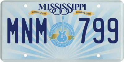 MS license plate MNM799