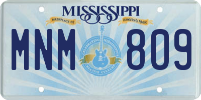 MS license plate MNM809