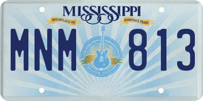 MS license plate MNM813