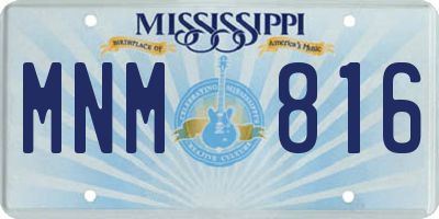 MS license plate MNM816