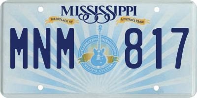 MS license plate MNM817